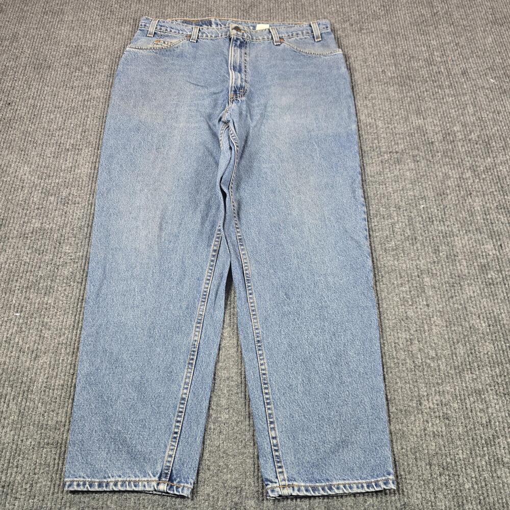 Vintage 90s Levi's 560 Jeans Mens 38x30 Blue Loose Tapered Orange Tabs USA 36x28